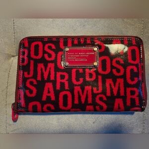 Marc by Marc Jacobs - Red and Black Travel Passport Wallet